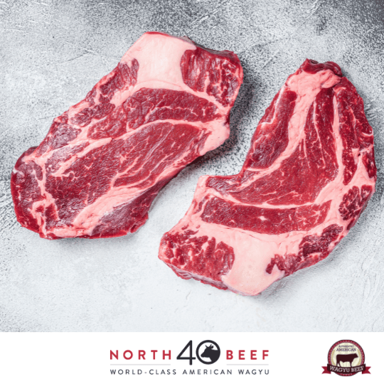 North 40 Premium Beef American Wagyu Delmonico/ Chuck Eye Steak
