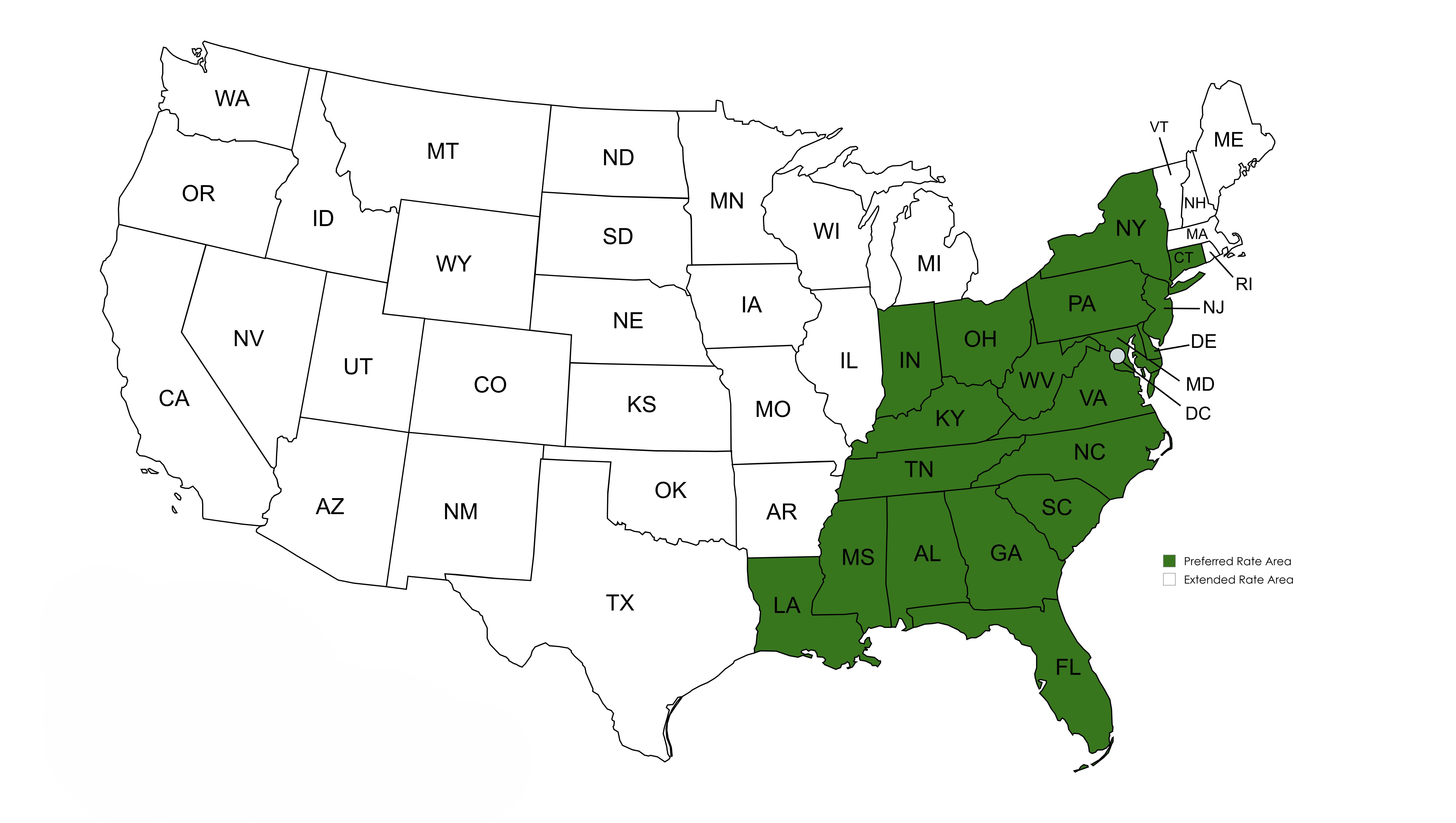 south carolina meat shipping map