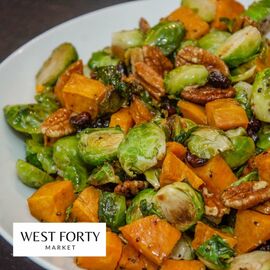 Roasted Sweet Potatoes and Brussel Sprouts - image 1 | West Forty Market