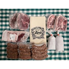 Lamb meat bundle with steaks, sausage, ground, ribs and more