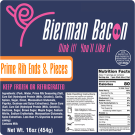 Bierman Bacon Prime Rib Flavored Bacon Ends & Pieces