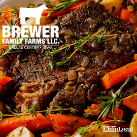 Brewer Family Farms bone-in beef chuck roast