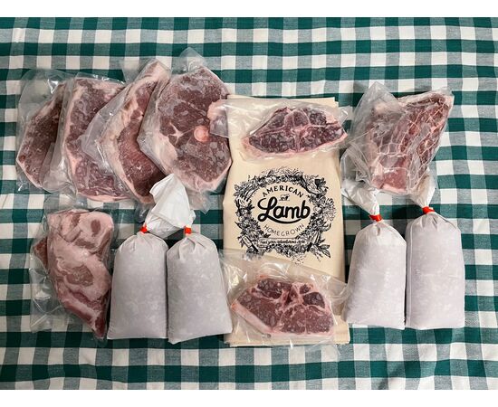 Lamb meat bundle with leg steaks, loin chops and more