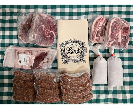 Lamb meat bundle with steaks, sausage, ground, ribs and more