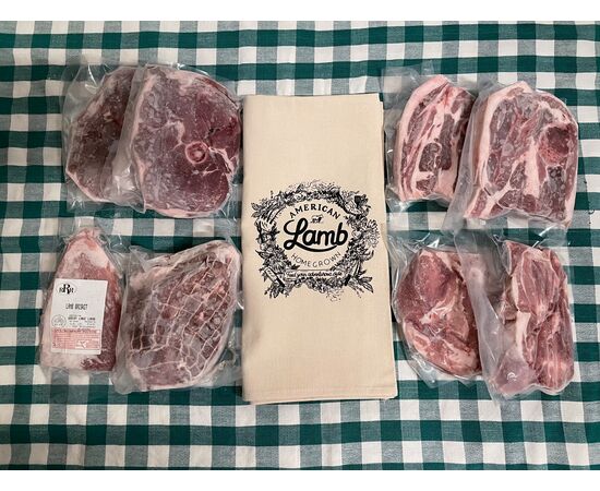 Lamb bundle with steaks, leg roast and brisket