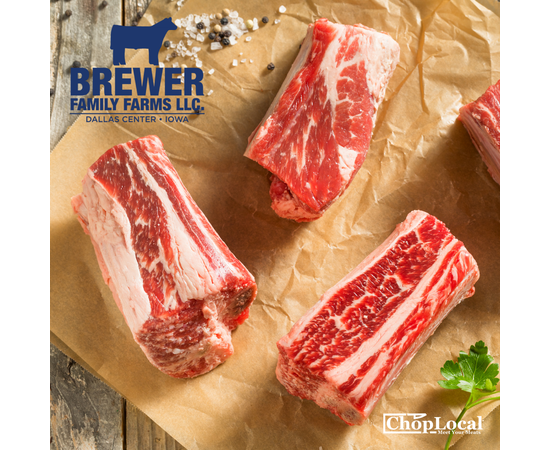 Brewer Family Farms Iowa beef short ribs